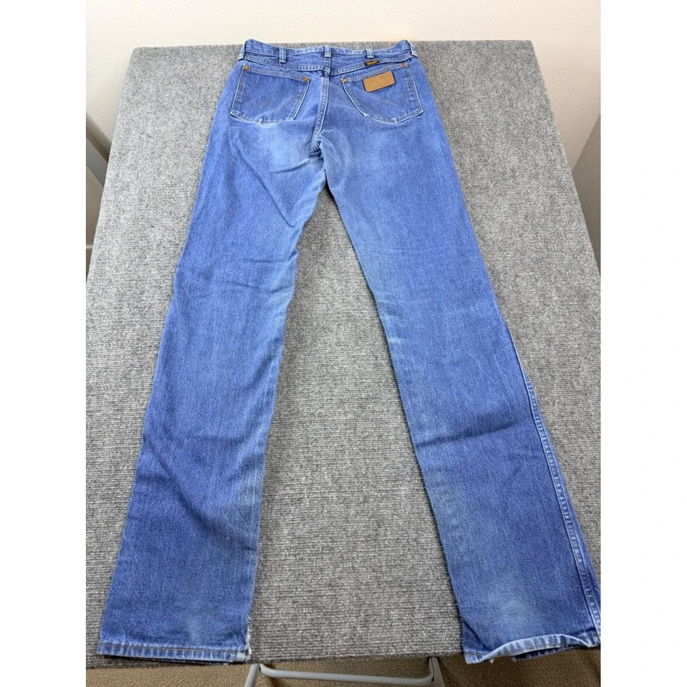 Wrangler 13MWZ Mens Blue Cowboy Cut Jeans 31x36‎ Made in USA Y2K Vintage Denim